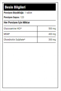 Hardline Glucosamine Chondroitin Msm 120 Tablet