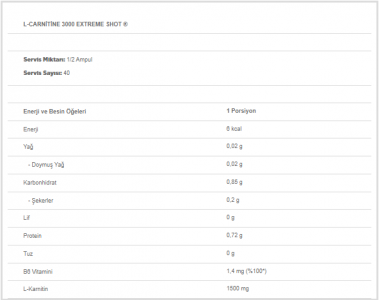 OLİMP L-CARNITINE 3000 MG  20 shot