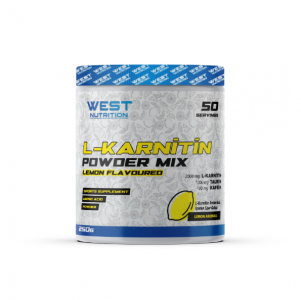 West Nutrition L-Karnitin Powder Mix 250 gr 50 Servis Limon Aromalı