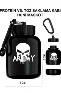 Protein Toz Saklama Hunisi - Anahtarlık destekli