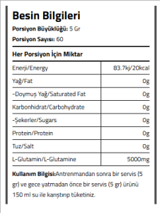 Kevin Levrone Gold Glutamine 300 gr -Aromasız