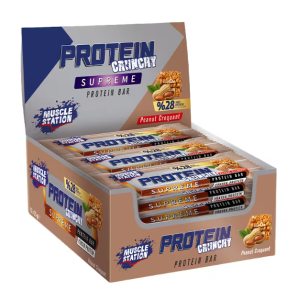 Muscle Station Supreme Crunchy Protein Bar 35 Gr 12 Adet